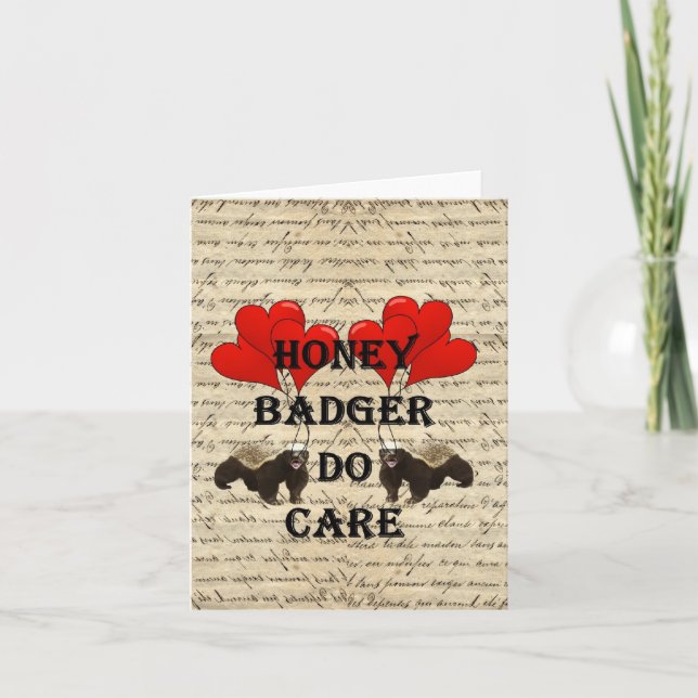 Honey badger do care holiday card (Front)