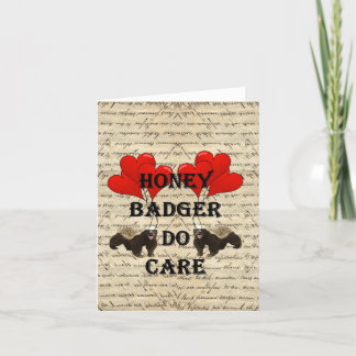 Honey badger do care holiday card