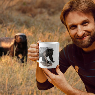 Honey Badger Faces Snake Fearless Animal Design Coffee Mug