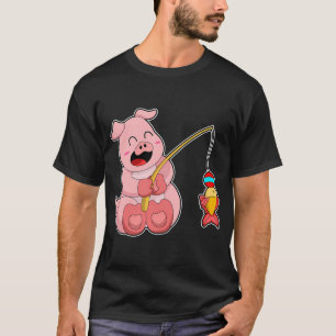 Honey badger Fisher Fishing net Fish T-Shirt