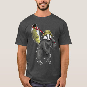 Honey badger Fisher Fishing net Fish T-Shirt