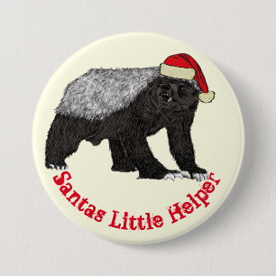 Honey Badger Funny Badass Festive Irony Quote 7.5 Cm Round Badge