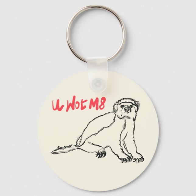 Honey Badger funny saying  Key Ring (Front)