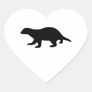 Honey Badger Heart Sticker