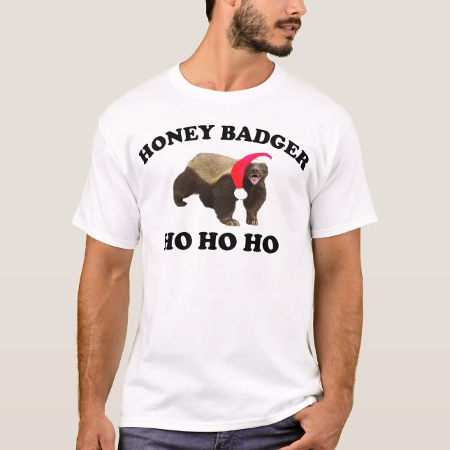 Honey Badger Ho Ho Ho T-Shirt (Front)