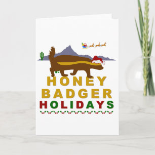honey badger holidays holiday card