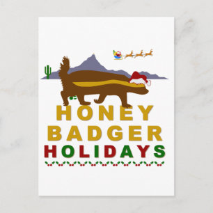 honey badger holidays holiday postcard