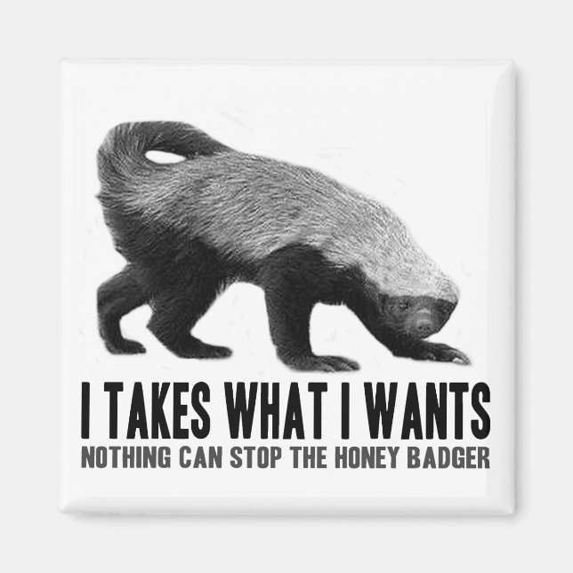 Honey Badger - I Takes What I Wants Magnet (Front)