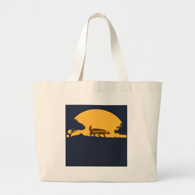 honey badger large tote bag (Front)
