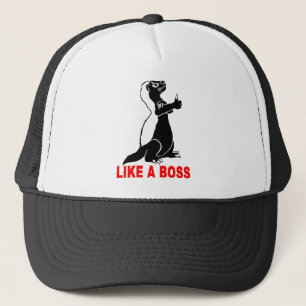 Honey badger, like a boss trucker hat