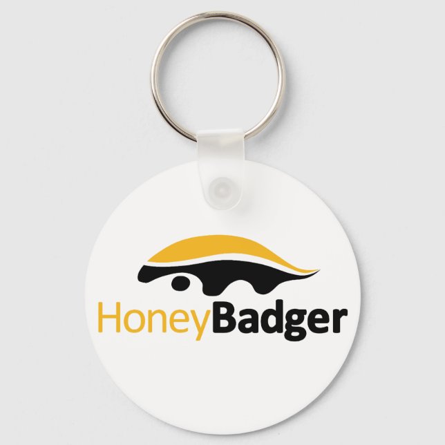 Honey Badger Logo Key Ring (Front)