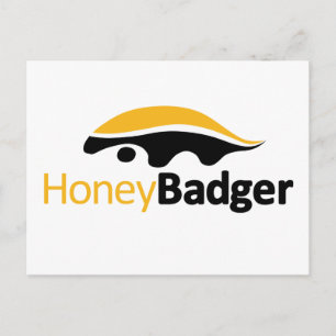 Honey Badger Logo Postcard