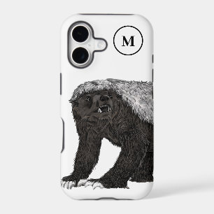 Honey badger monogram initial