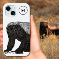 Honey badger monogram initial