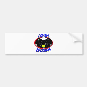 Honey Badger Softball Bumper Sticker