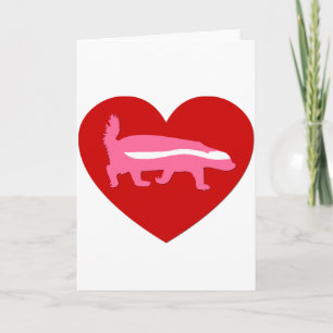 honey badger valentine holiday card