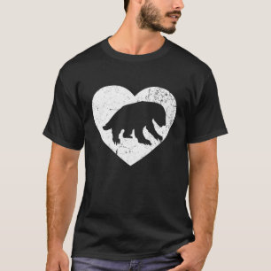 Honey Badger Vintage White Heart Animal Lover Vale T-Shirt