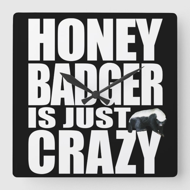 Honey Badger Wall Clock (Front)