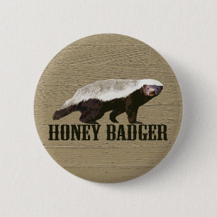 Honey Badger Wild Animal 6 Cm Round Badge