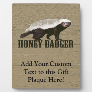 Honey Badger Wild Animal Plaque