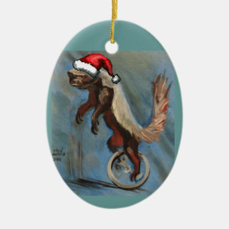 Honey Badger X-mas Ceramic Tree Decoration