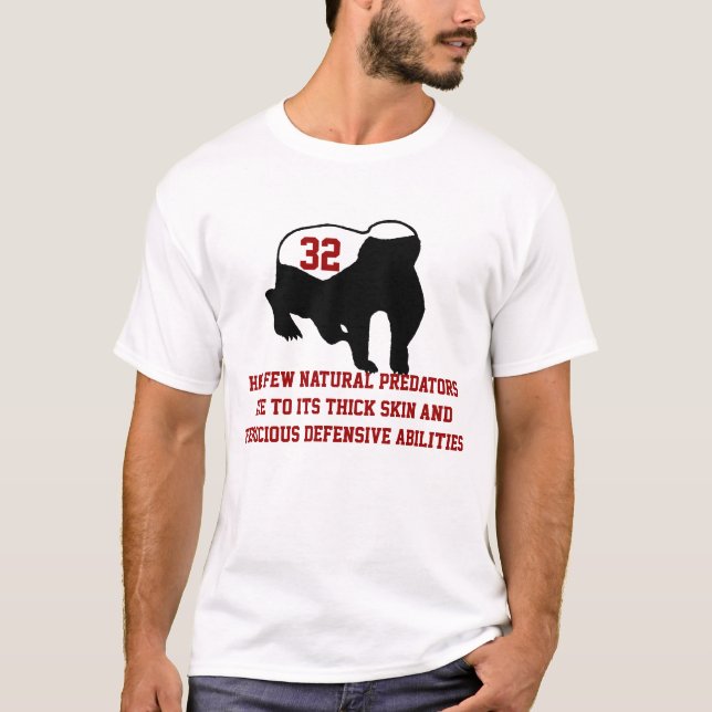 Honey Badger's Ferocious Defensive Abilities Red T-Shirt (Front)