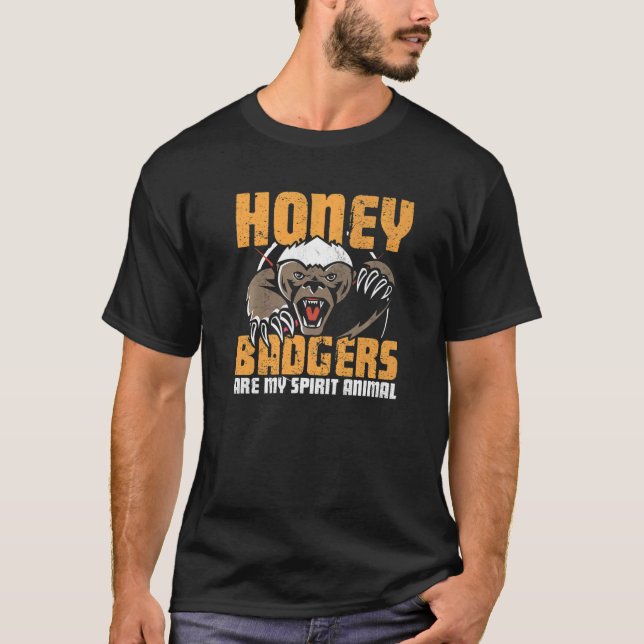 Honey Badgers My Spirit Animals Honey Badger T-Shirt (Front)