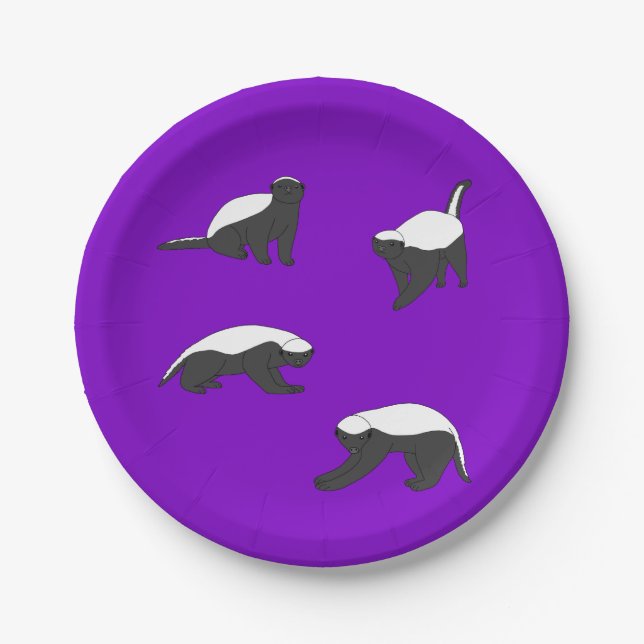 Honey Badgers Paper Plate (Front)