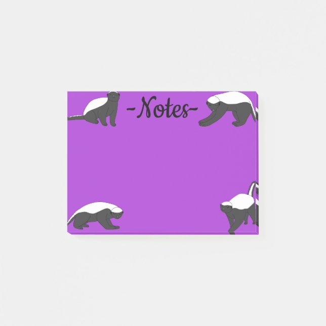 Honey Badgers Post-it Notes (Front)