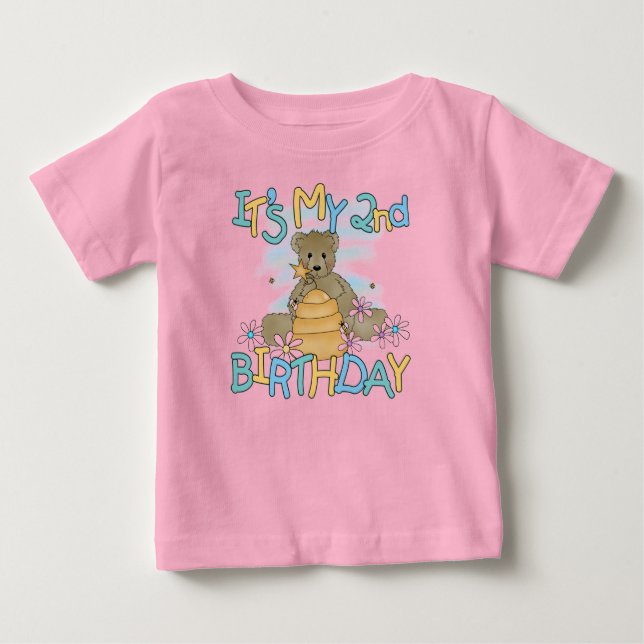 Honey Bear 2nd Birthday T-shirts and Gifts (Front)