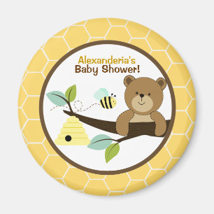 Honey Bear and Bumble Bee Custom Favour Magnet