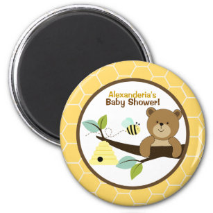 Honey Bear and Bumble Bee Custom Favour Magnet
