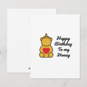 Honey Bear Birthday Card for Boyfriend Love Gift
