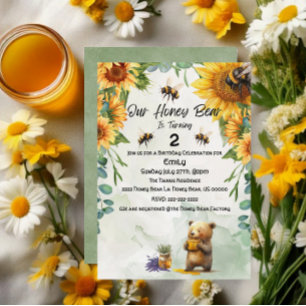 Honey Bear Birthday Celebration/Party  Invitation