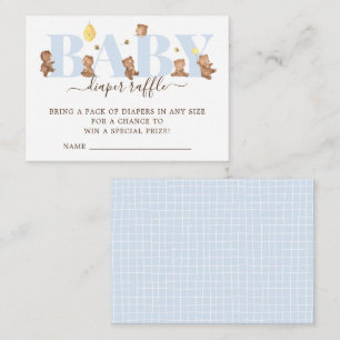 Honey Bear Diaper Raffle  Enclosure Card