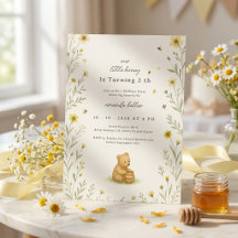 Honey Bear Floral Baby Birthday