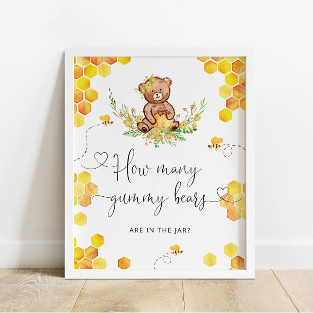 Honey bear guess how many gummy bears poster (Creator Uploaded)