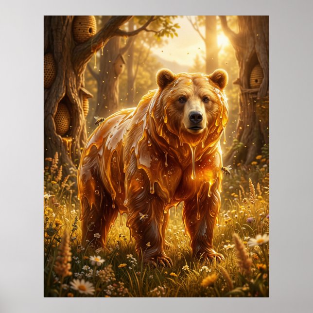 Honey Bear Meadow Glow Poster (Front)