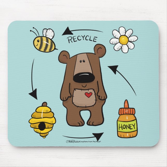 Honey Bear- The Recycler Mouse Pad (Front)