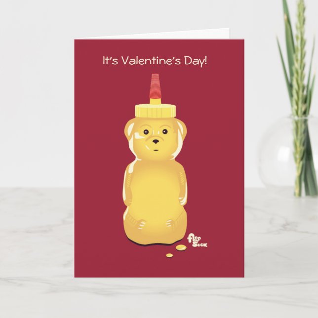 Honey Bear Valentine's Day Card (Front)