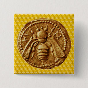 HONEY BEE 15 CM SQUARE BADGE