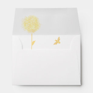Honey Bee and Dandelion Envelope