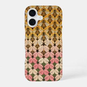 Honey Bee and Flower Tessellation iPhone 16 Case