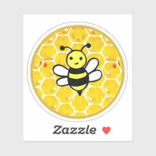 Honey Bee and Honeycomb