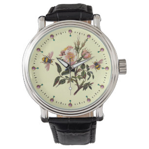 HONEY BEE AND WILD ROSES ,BEEKEEPER WATCH