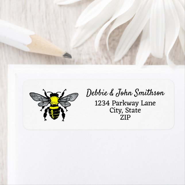 Honey Bee Apiary Hive Return Address Label (Insitu)