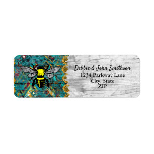 Honey Bee Apiary Sunflower Western Return Address  Return Address Label