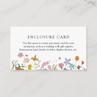 Honey Bee Baby Insert Card | Wildflower Shower
