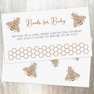 Honey Bee Baby Shower Book Request Enclosure Card