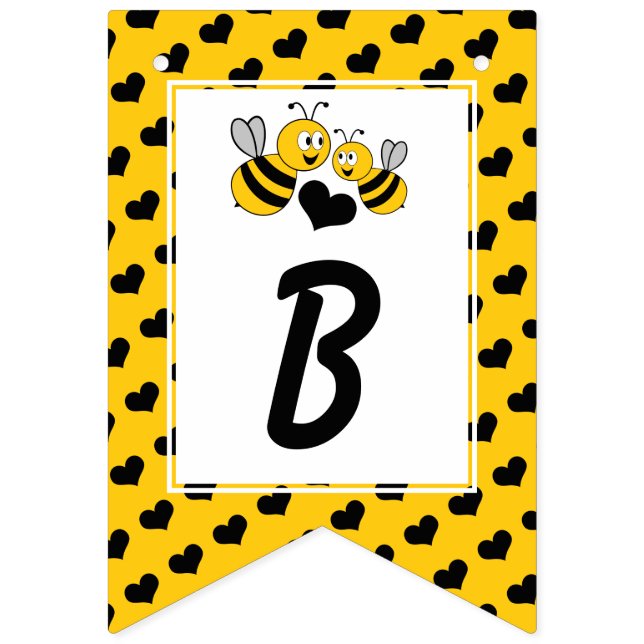 Honey Bee, Baby Shower Bunting (Third Flag)
